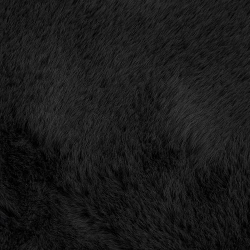 Килим с изкуствена заешка козина Olite Черно 80 x 250 cm