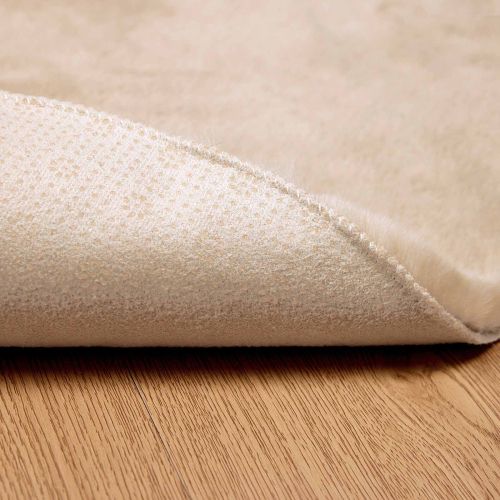 Килим с изкуствена заешка козина Olite Таупе Ø 200 см Полиестер