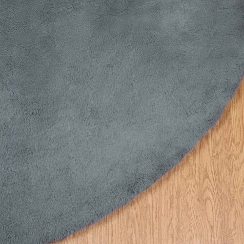 Килим с изкуствена заешка козина Olite Антрацит Ø 120 см