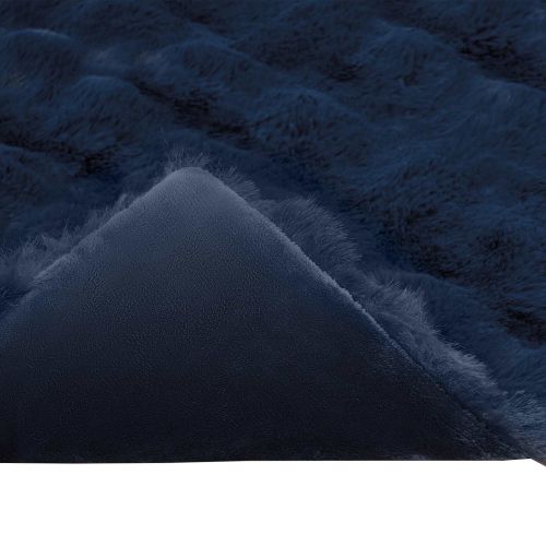 Пухено одеяло от зайче 4 pcs Морско синьо 150 x 220 cm