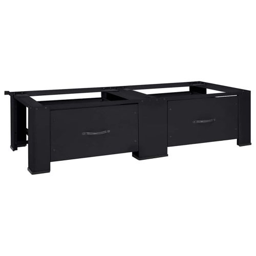 Педестал за пералня 2 pcs Черно 64 x 55 x 32.5 см Стомана