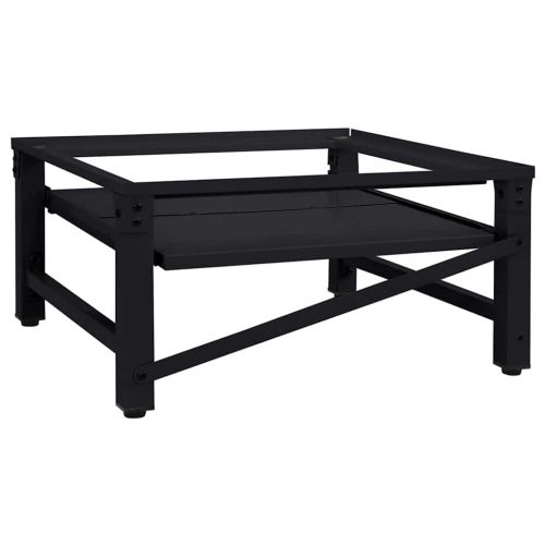 Педестал за пералня Черно 64 x 55 x 32.5 см Стомана