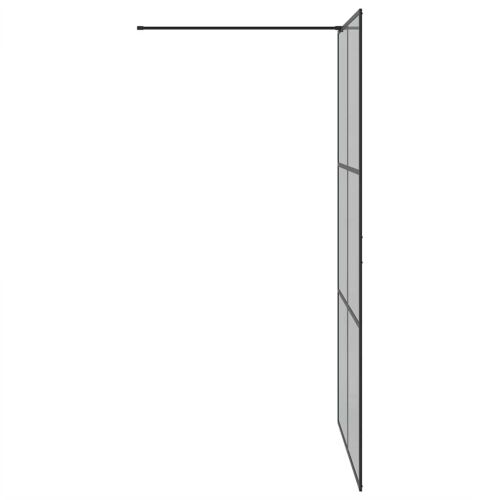 Стена на душ с вход Черно 115 x 195 cm закалено стъкло