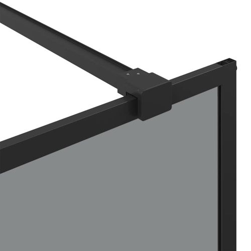 Стена на душ с вход Черно 80 x 195 cm закалено стъкло