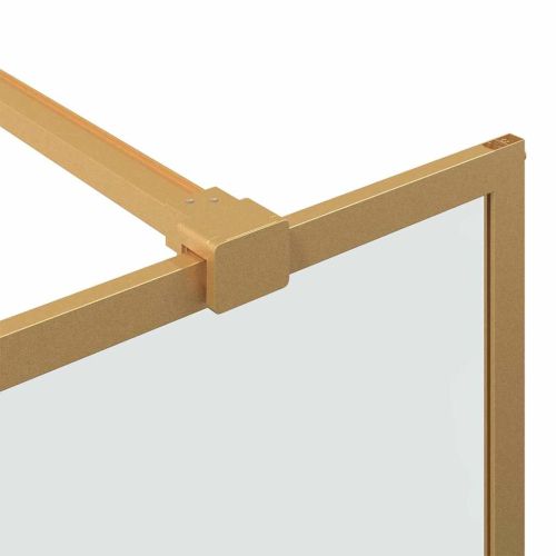 Стена на душ с вход Златист 140 x 195 cm закалено стъкло