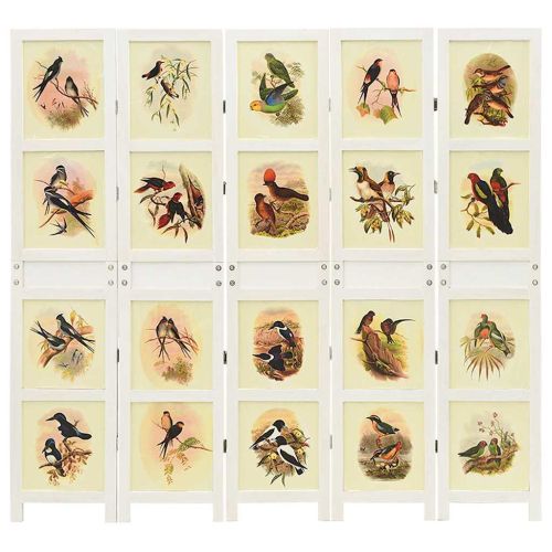 Ромdivider панел Бяло 212 x 165 см МДФ