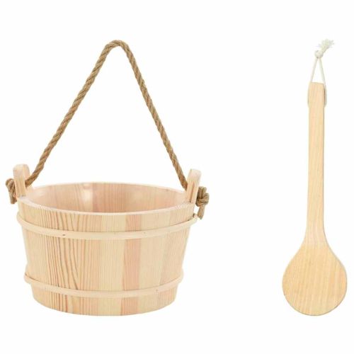 Сауна кофа 2 pcs Кафяво Солидна борова дървесина и коноп