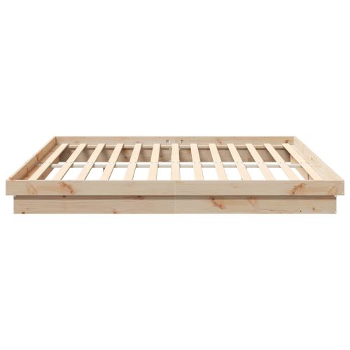 Рамка за легло Естествен 200 x 200 cm Солидно борово дърво