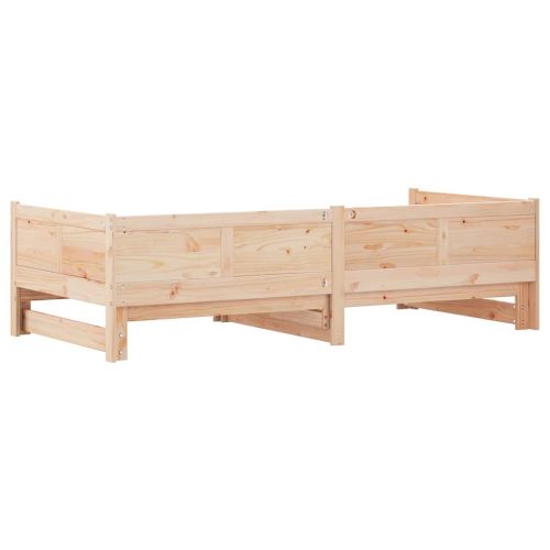 Легло с разтегателен механизъм за деня Кафяво