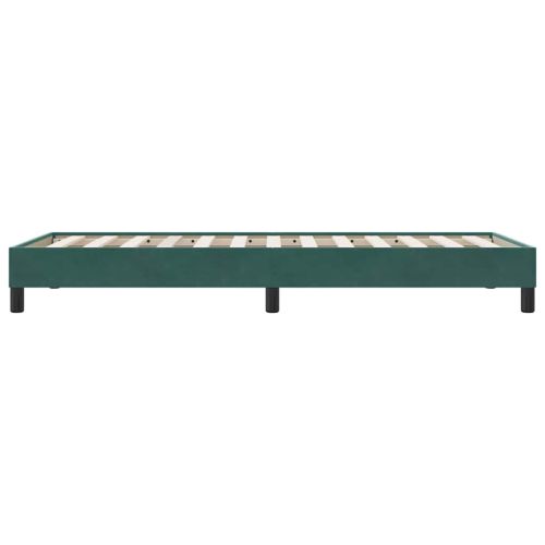 Box Spring Легло без матрак Тъмнозелено 100x210 cm Кадифе