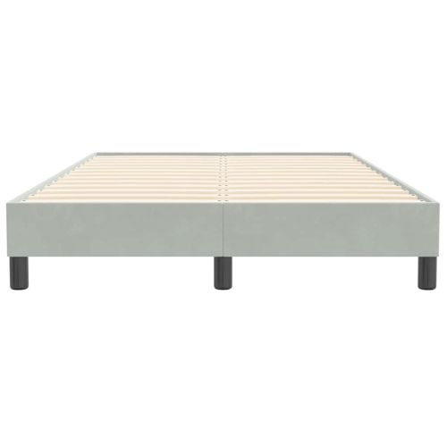 Box Spring легло без матрак Светло сиво 120x210 cm кадифе