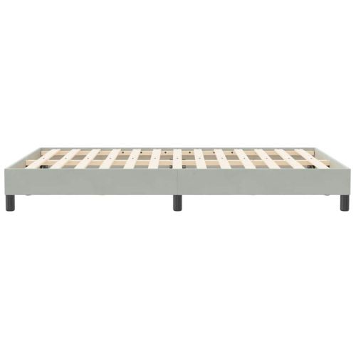 Box Spring легло без матрак Светло сиво 120x210 cm кадифе