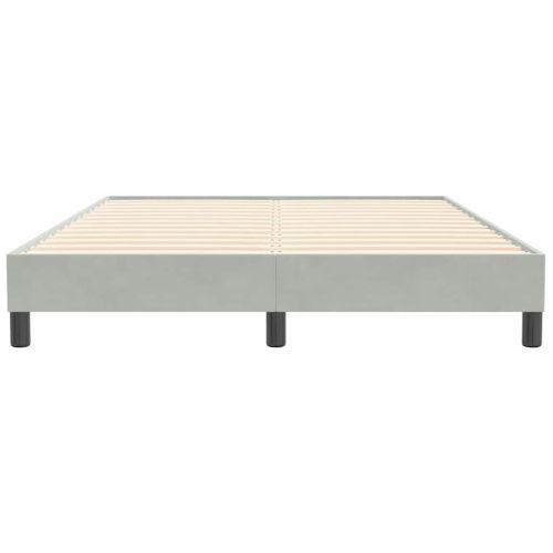 Box Spring легло без матрак Светло сиво 140x210 cm кадифе