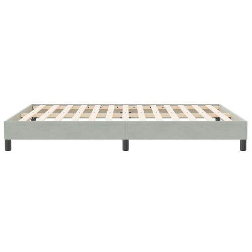 Box Spring легло без матрак Светло сиво 140x210 cm кадифе