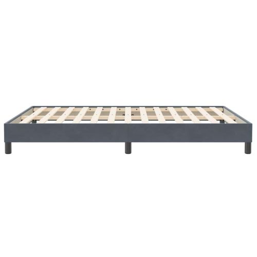 Box Spring легло без матрак Тъмно сиво 140x210 cm Кадифе