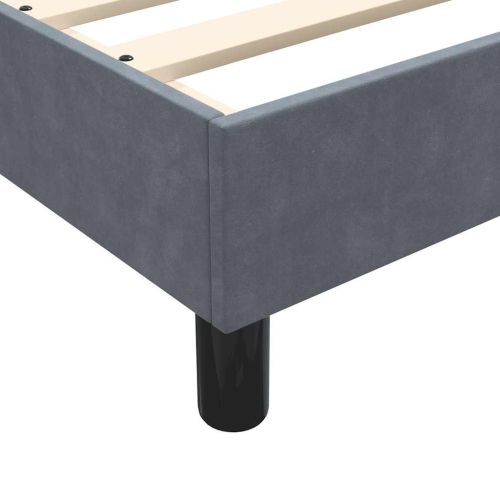 Box Spring легло без матрак Тъмно сиво 140x210 cm Кадифе