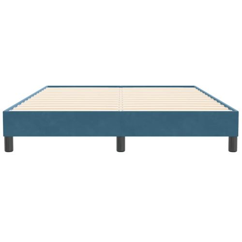 Box Spring Легло без матрак Тъмно синьо 160x210 cm Кадифе