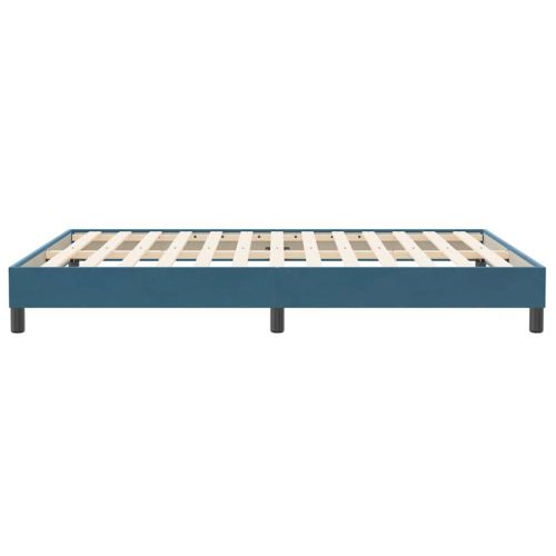 Box Spring Легло без матрак Тъмно синьо 160x210 cm Кадифе