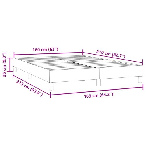 Box Spring Легло без матрак Тъмно синьо 160x210 cm Кадифе