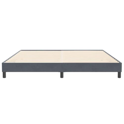 Box Spring Легло без матрак Тъмно сиво 200x210 cm Кадифе