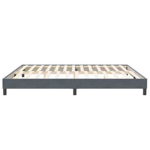 Box Spring Легло без матрак Тъмно сиво 200x210 cm Кадифе