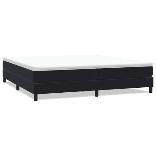 Box Spring Легло без матрак Черно 200x210 cm Кадифе