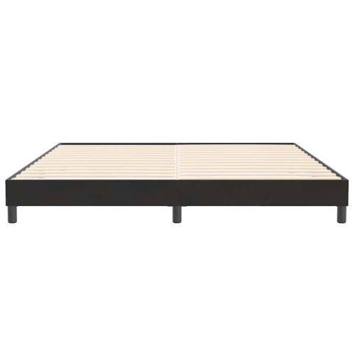 Box Spring Легло без матрак Черно 200x210 cm Кадифе