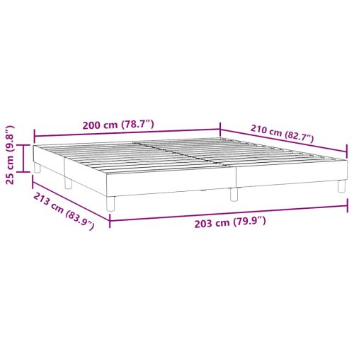 Box Spring Легло без матрак Черно 200x210 cm Кадифе