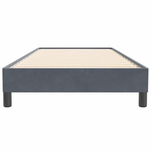 Box Spring Легло без матрак Тъмно сиво 80x220 cm Кадифе