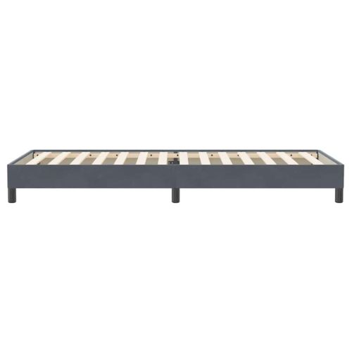 Box Spring Легло без матрак Тъмно сиво 80x220 cm Кадифе