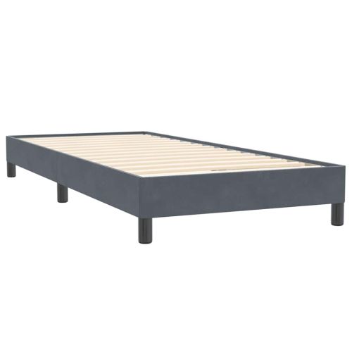 Box Spring Легло без матрак Тъмно сиво 80x220 cm Кадифе