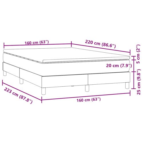 Боксспринг легло с матрак, тъмнозелено, 160x220 см, кадифе