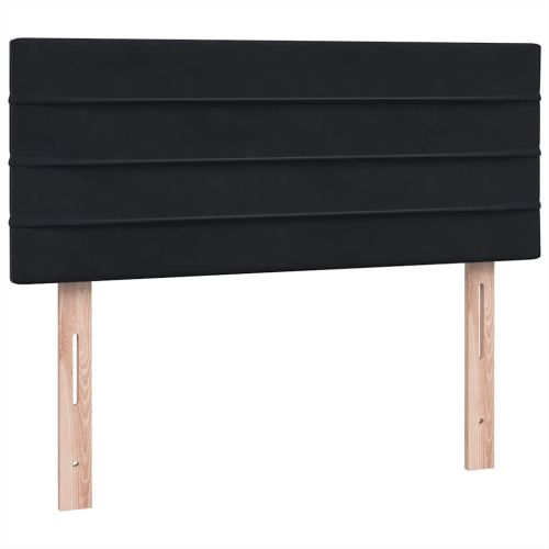 Боксспринг легло с матрак, черно, 120x210 см, кадифе