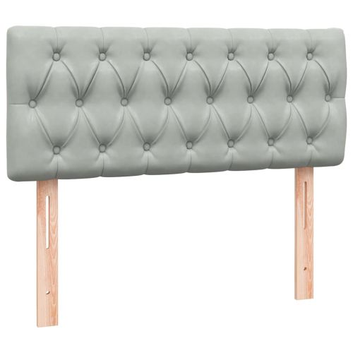 Боксспринг легло с матрак, светлосиво, 120x210 cm, кадифе