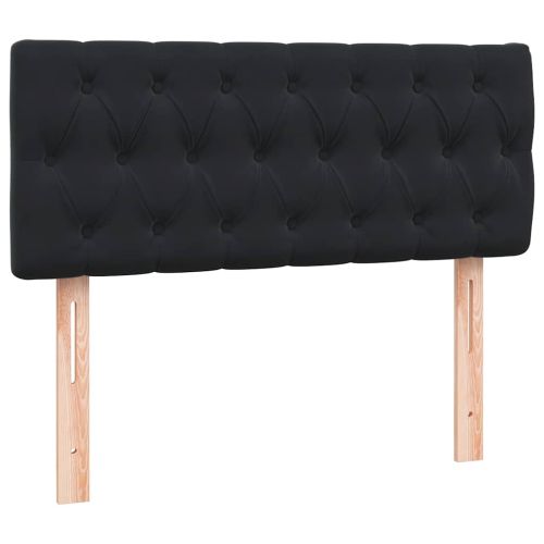 Боксспринг легло с матрак, черно, 120x210 см, кадифе