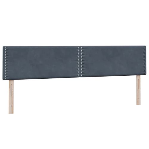 Box Spring легло с матраци Тъмно сиво 200x210 cm Кадифе
