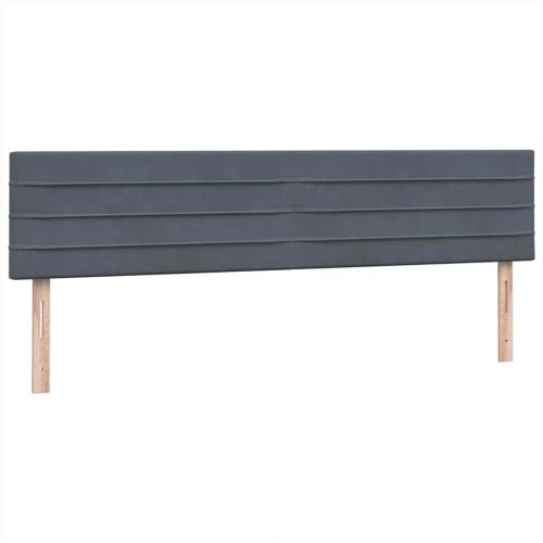 Box Spring легло с матраци Тъмно сиво 200x210 cm Кадифе