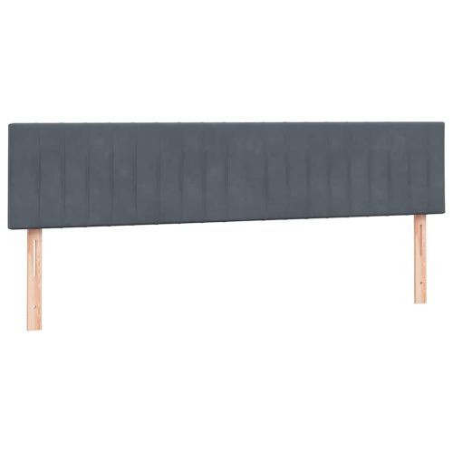 Box Spring легло с матраци Тъмно сиво 200x210 cm Кадифе