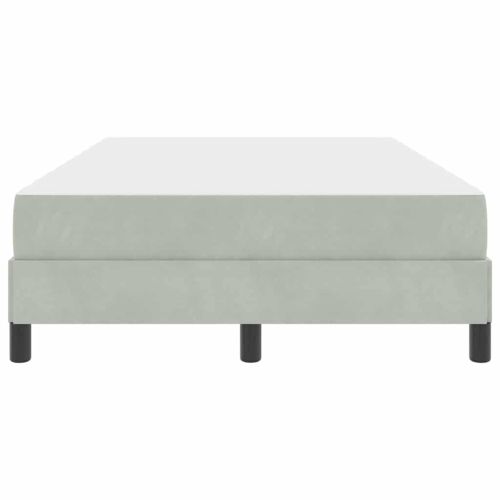 Легло с пружинирана основа Светлосиво 120 x 210 см текстил