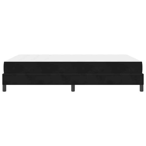 Легло с пружинирана основа с матрак Черно 140 x 210 cm текстил
