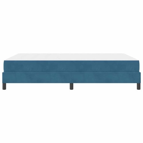 Легло с пружинирана основа Тъмен син 140 x 210 cm текстил