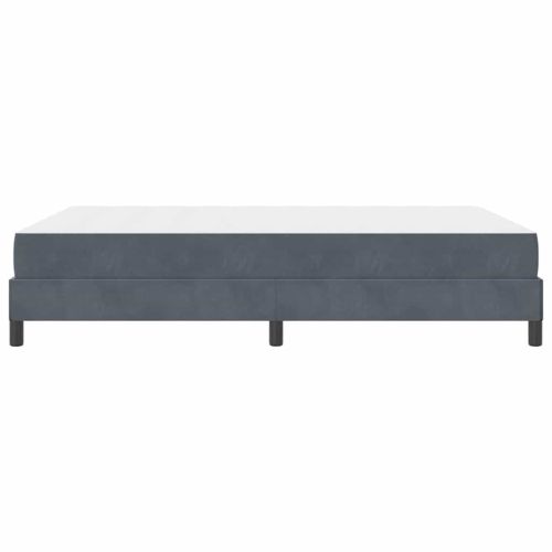 Легло с пружинирана основа Тъмен сив 160 x 220 cm текстил