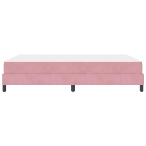Легло с пружинирана основа с матрак Розово 160 x 220 cm текстил