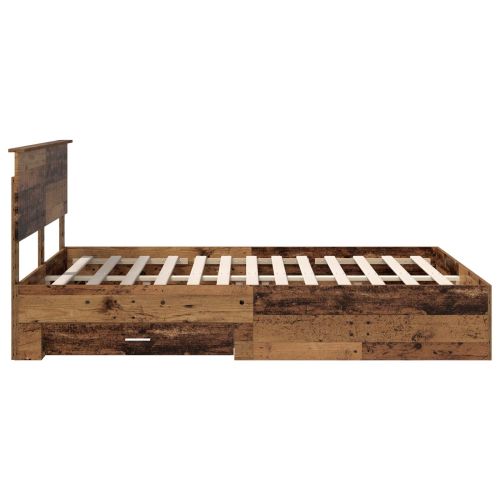 Рамка за легло Старо дърво 135 x 190 cm Инженерно дърво