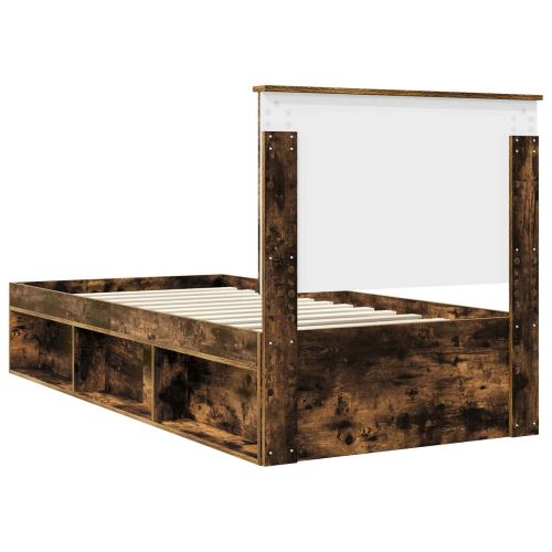 Рамка за легло Димян дъб 90 x 200 cm Солидно борово дърво