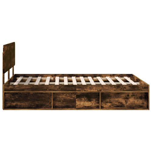 Рамка за легло Димян дъб 150 x 200 cm Солидно борово дърво