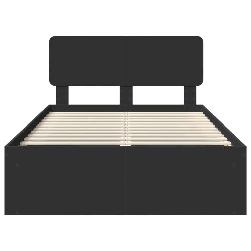 Рамка за легло Черно 120 x 200 cm Солидно борово дърво
