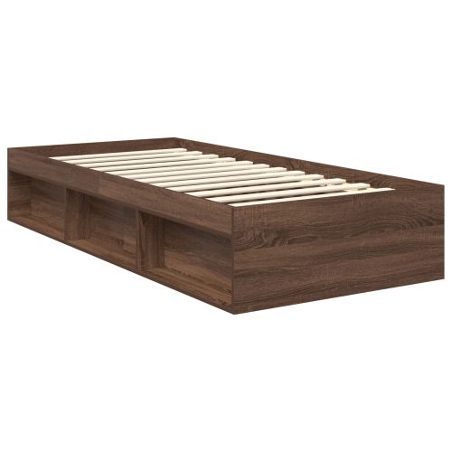 Рамка за легло Кафяв дъб 90 x 190 cm Солидно борово дърво