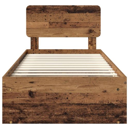 Рамка за легло Старо дърво 90 x 190 cm Солидно борово дърво