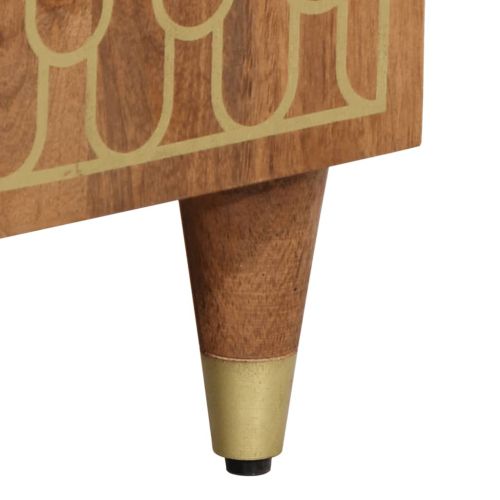 Страничен шкаф 60x33x75 см манго масивно дърво